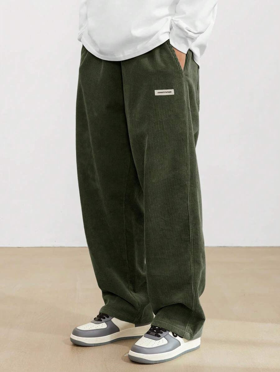 Albert – Lässige Weite Hose mit Drapierung für Herbst und Winter