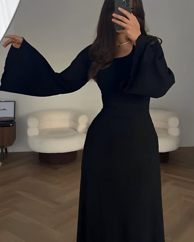 Aiah - Elegante Strick-Maxi-Kleid