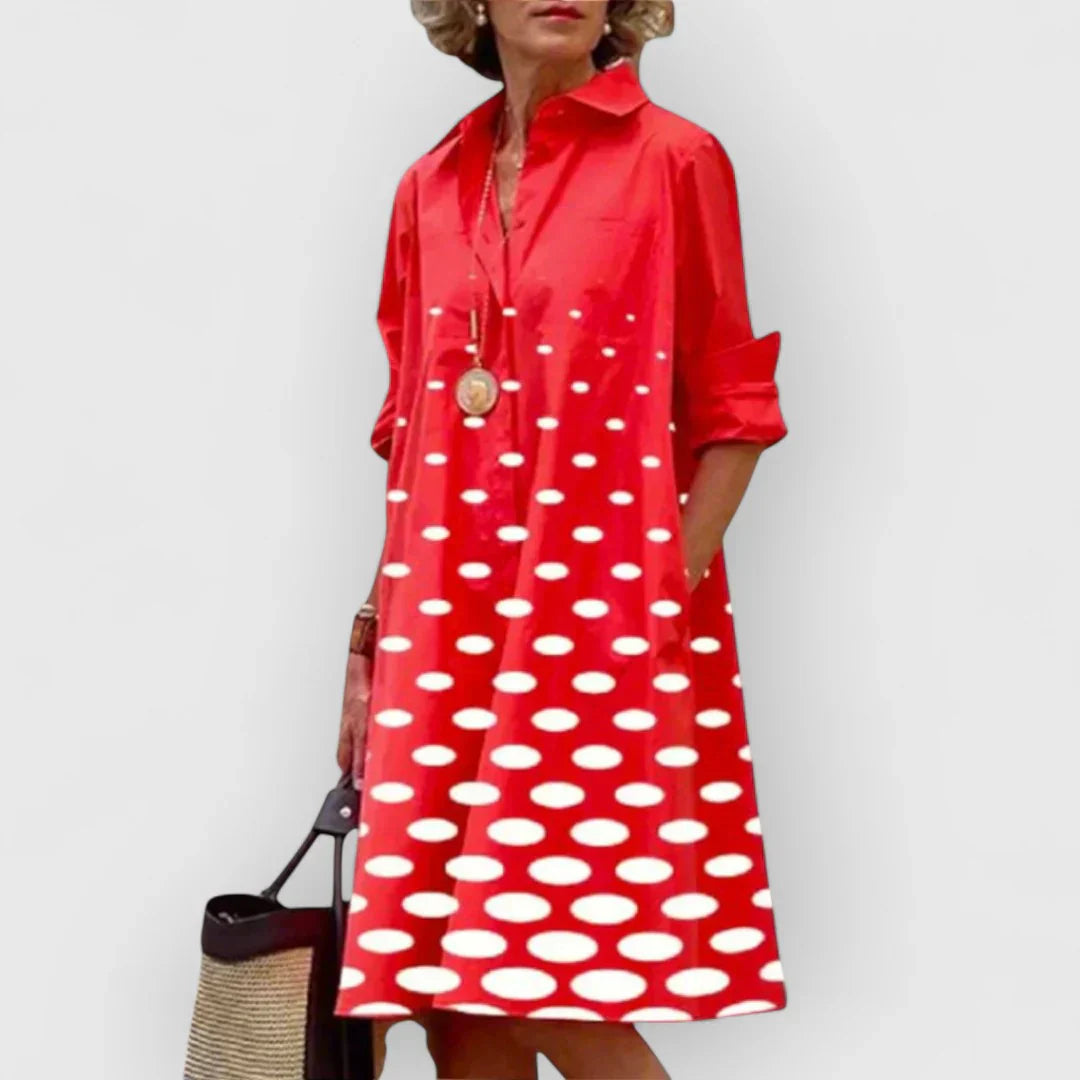 Adelia | Chice Midi-Kleid mit Punkten für einen eleganten Look