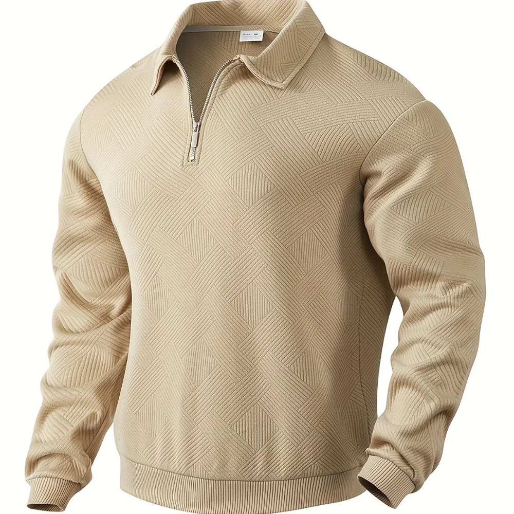 Adolphe – Eleganter Herrenpullover mit Reißverschlusskragen