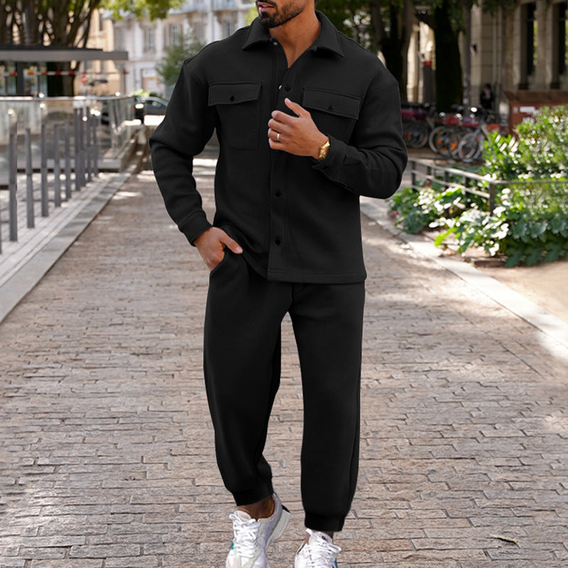 Adam – Schlanker Anzug aus veganem Wildleder in einfarbigem Design