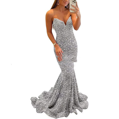 Adele – Funkelndes Abendkleid für Frauen mit sexy langen Promi-Partykleidern