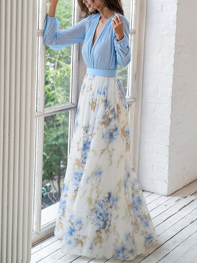 Adelheid®️ | Elegantes Maxi-Kleid mit Floralprint