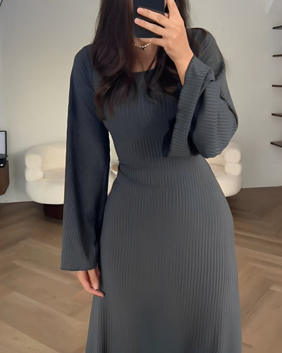 Aiah - Elegante Strick-Maxi-Kleid