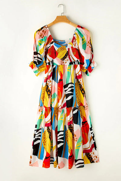 Zoraya | Boho Maxikleid mit Print