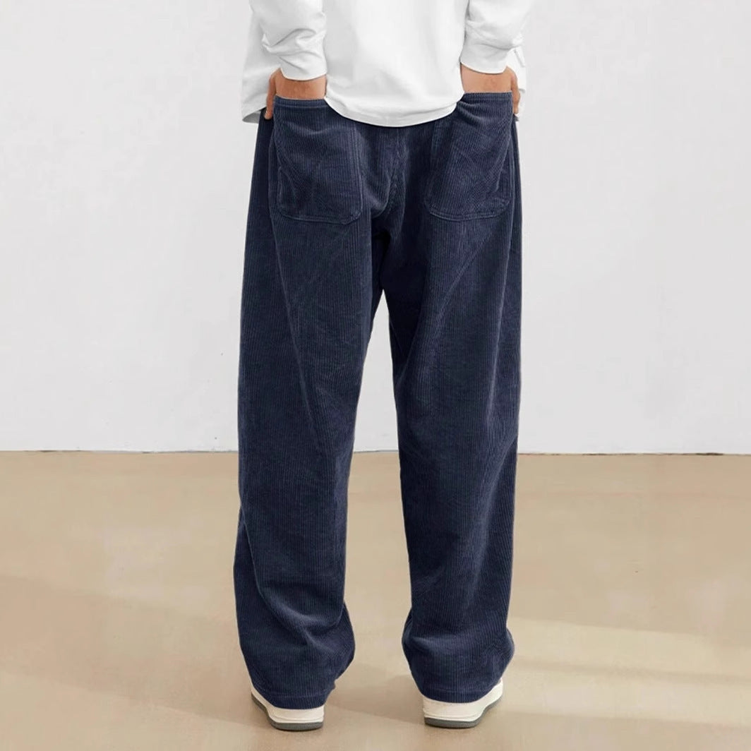 Albert – Lässige Weite Hose mit Drapierung für Herbst und Winter