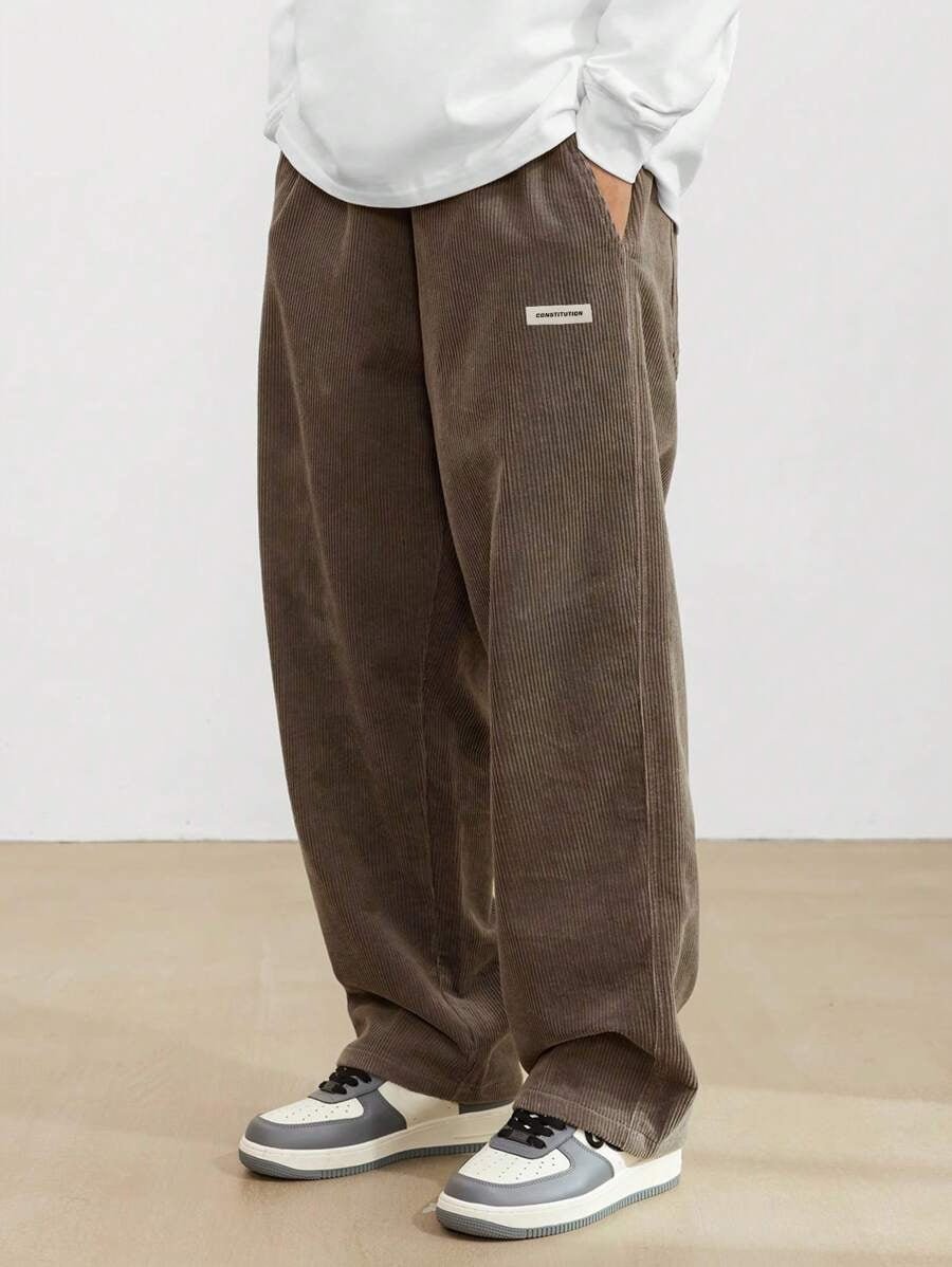 Albert – Lässige Weite Hose mit Drapierung für Herbst und Winter