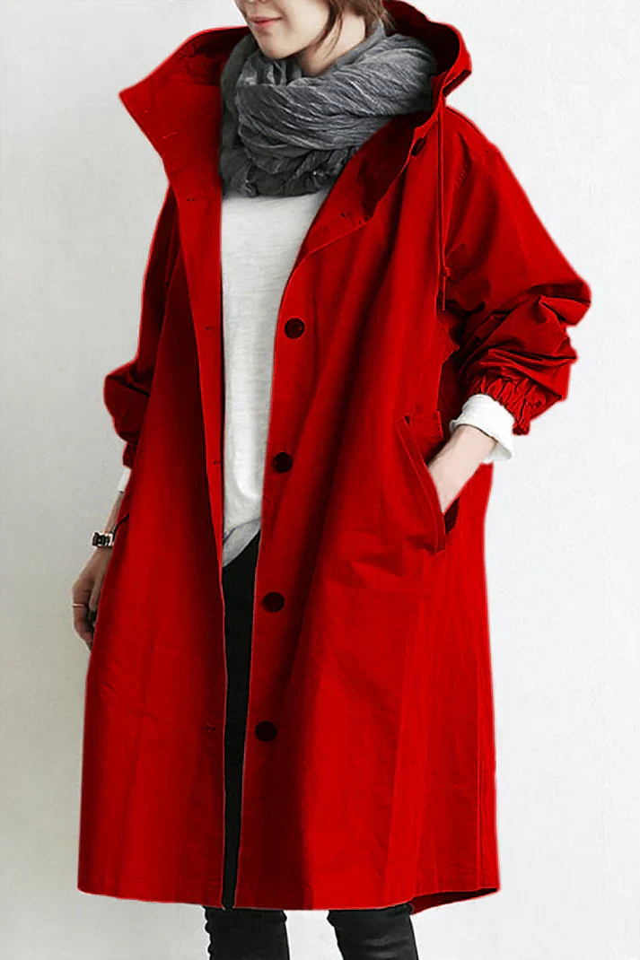 Wasserdichter trenchcoat mit kapuze Helena