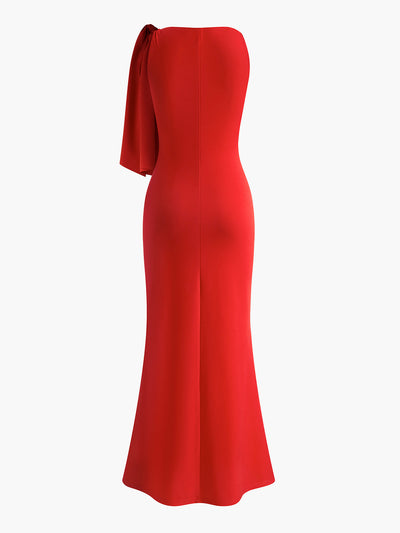 Ashley - Geliebtes geknotetes ärmelloses langes Kleid