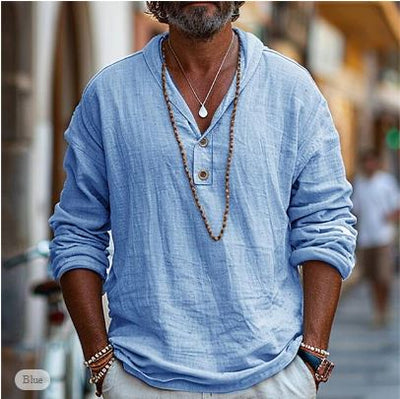 Zohan | Geknöpftes Leinenhemd Herren