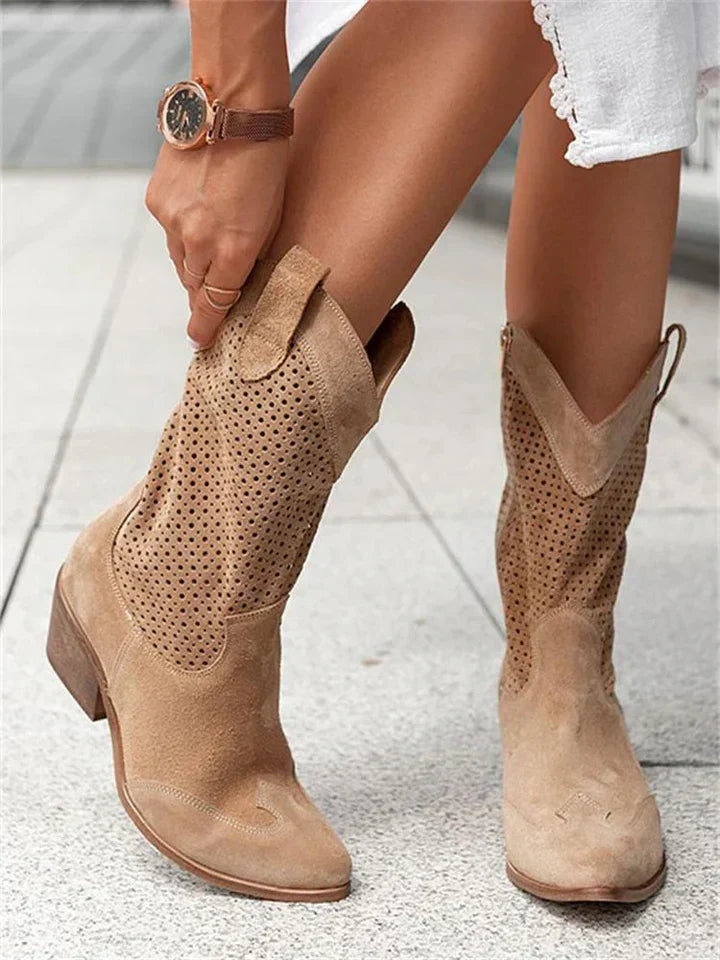 Jessica - weiße cowboystiefel für damen