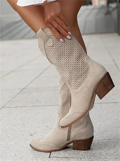 Jessica - weiße cowboystiefel für damen