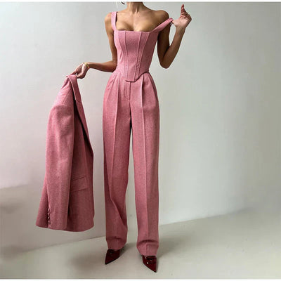 Adele™ | 3-teiliges Set (Korsett, Blazer und Hose)