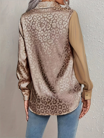 Aleasha | Elegante Leopardenbluse Damen