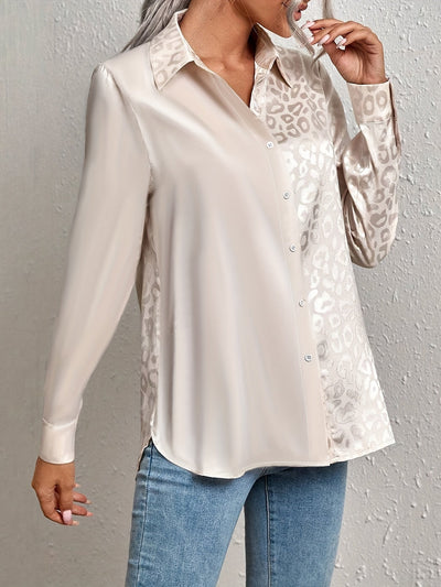 Aleasha | Elegante Leopardenbluse Damen