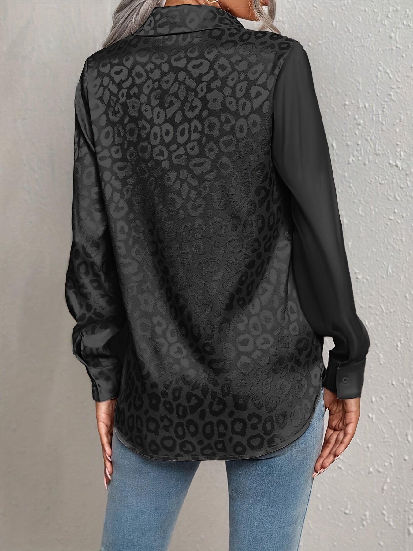 Aleasha | Elegante Leopardenbluse Damen