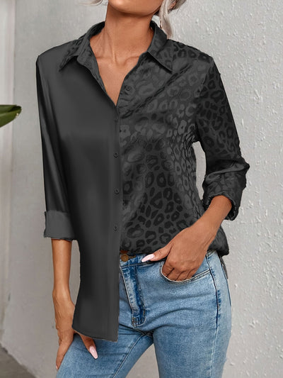Aleasha | Elegante Leopardenbluse Damen