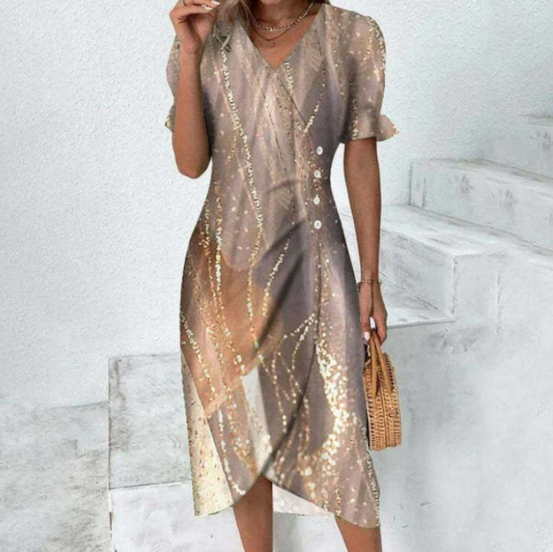 Amalia - schickes midi-wickelkleid für damen. pure eleganz