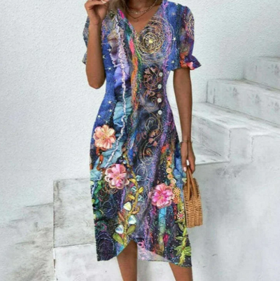 Amalia - schickes midi-wickelkleid für damen. pure eleganz