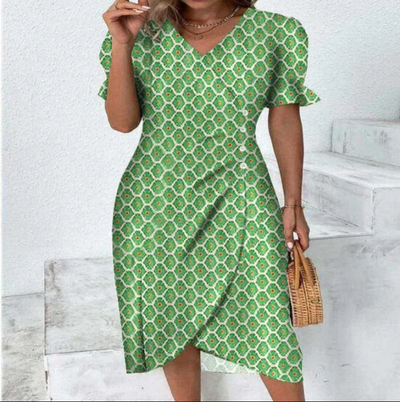 Amalia - schickes midi-wickelkleid für damen. pure eleganz