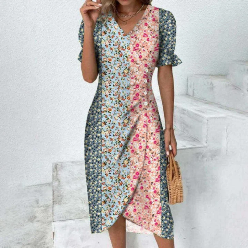 Amalia - schickes midi-wickelkleid für damen. pure eleganz