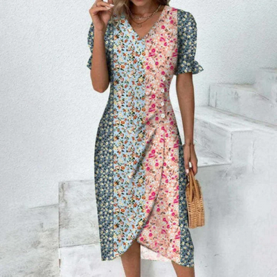 Amalia - schickes midi-wickelkleid für damen. pure eleganz