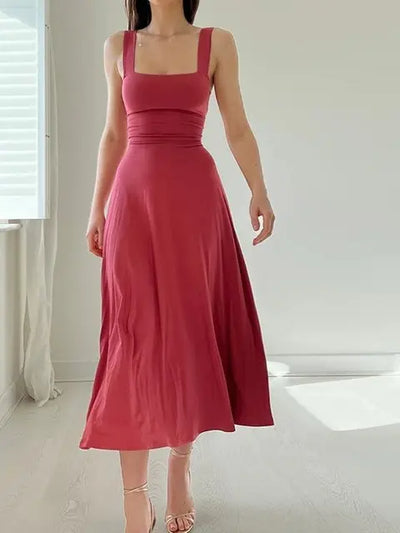 A-linien-kleid - eleganter ausschnitt & tailliert