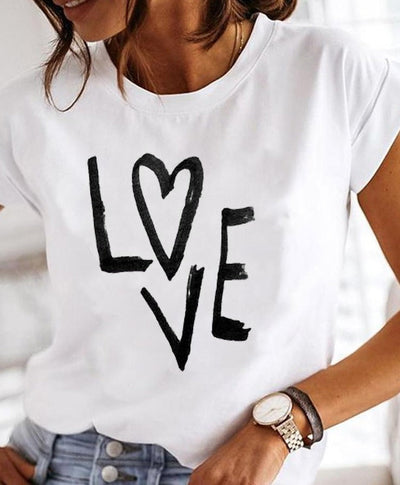 Adralyn | Lockeres Weißes T-Shirt
