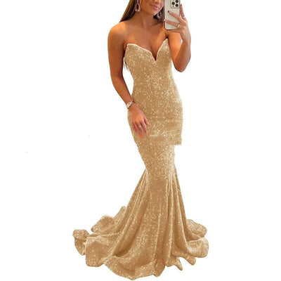 Adele – Funkelndes Abendkleid für Frauen mit sexy langen Promi-Partykleidern