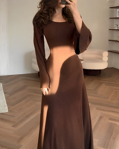 Aiah - Elegante Strick-Maxi-Kleid