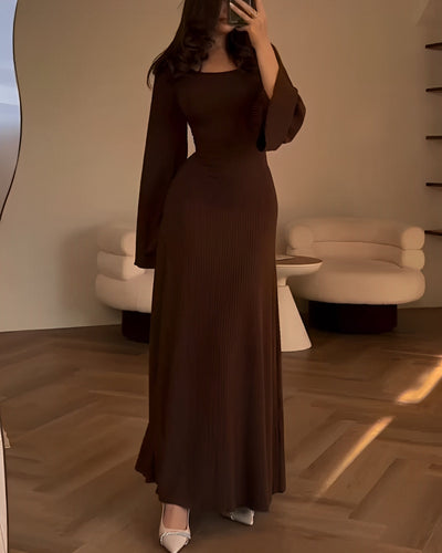 Aiah - Elegante Strick-Maxi-Kleid