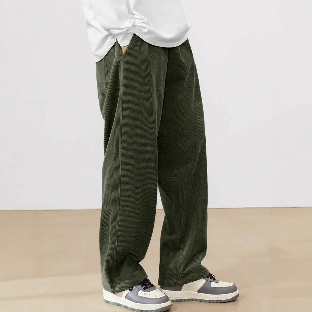 Albert – Lässige Weite Hose mit Drapierung für Herbst und Winter