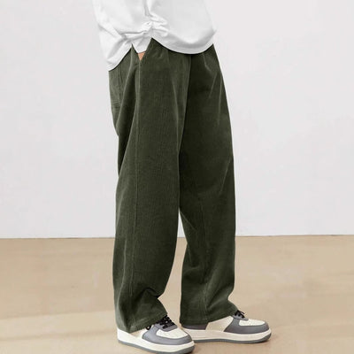 Albert – Lässige Weite Hose mit Drapierung für Herbst und Winter
