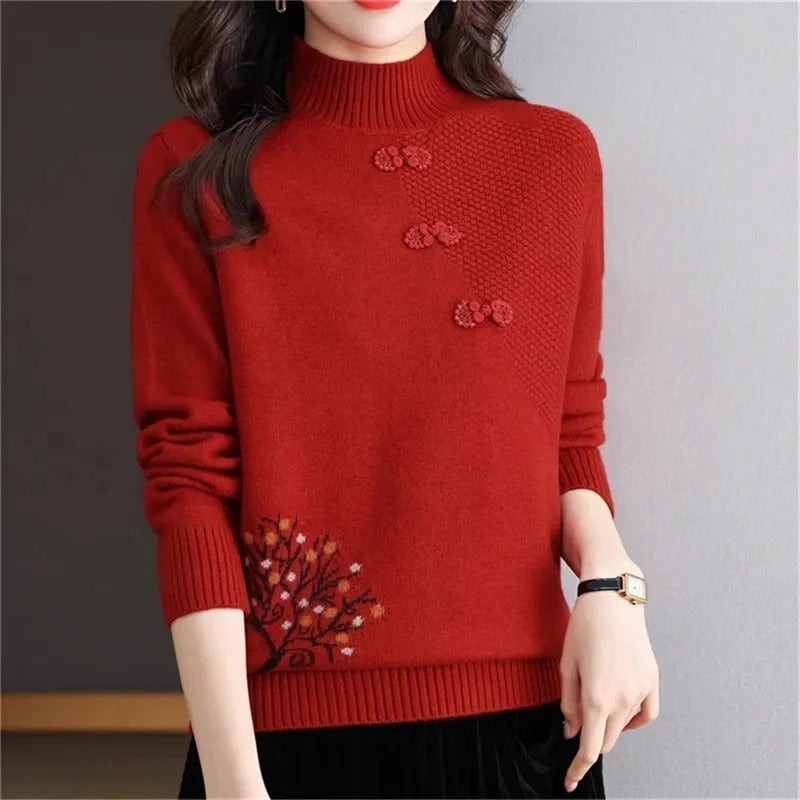 Luella | Damen Brauner Rollkragenpullover | Strick