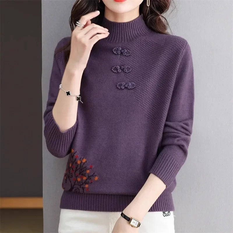 Luella | Damen Brauner Rollkragenpullover | Strick