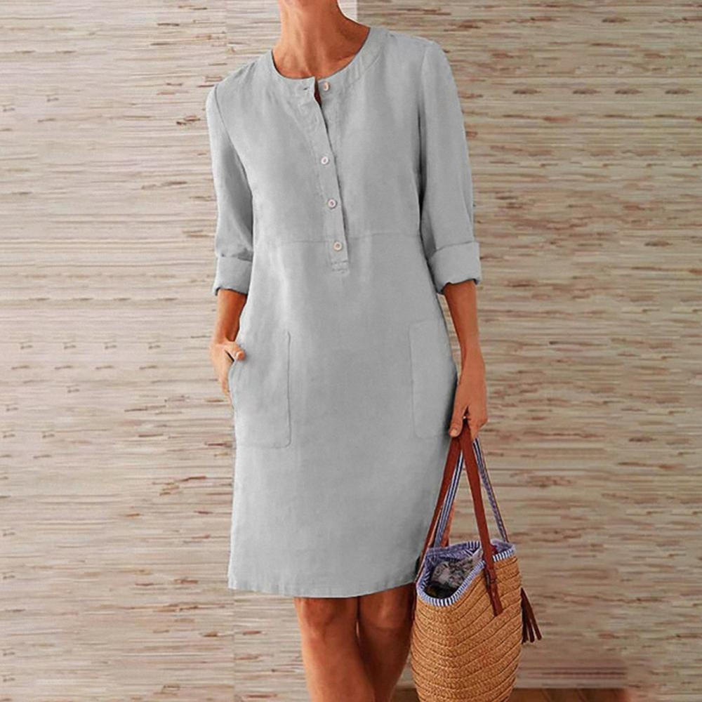 Adella | Langarm Shirtkleid | Mini