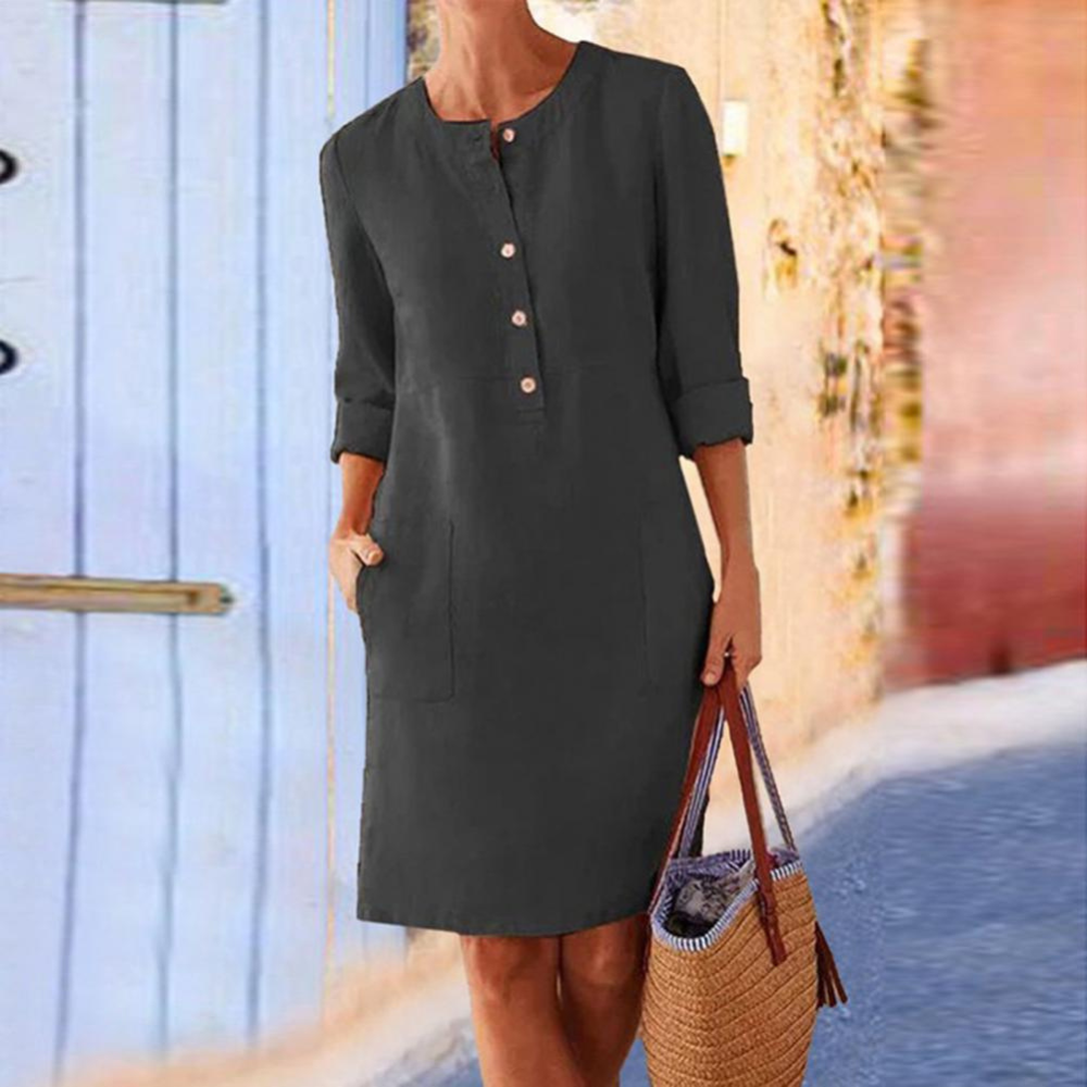 Adella | Langarm Shirtkleid | Mini