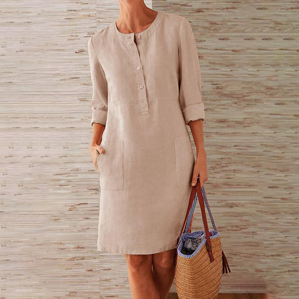 Adella | Langarm Shirtkleid | Mini