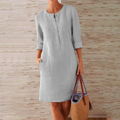 Adella | Langarm Shirtkleid | Mini