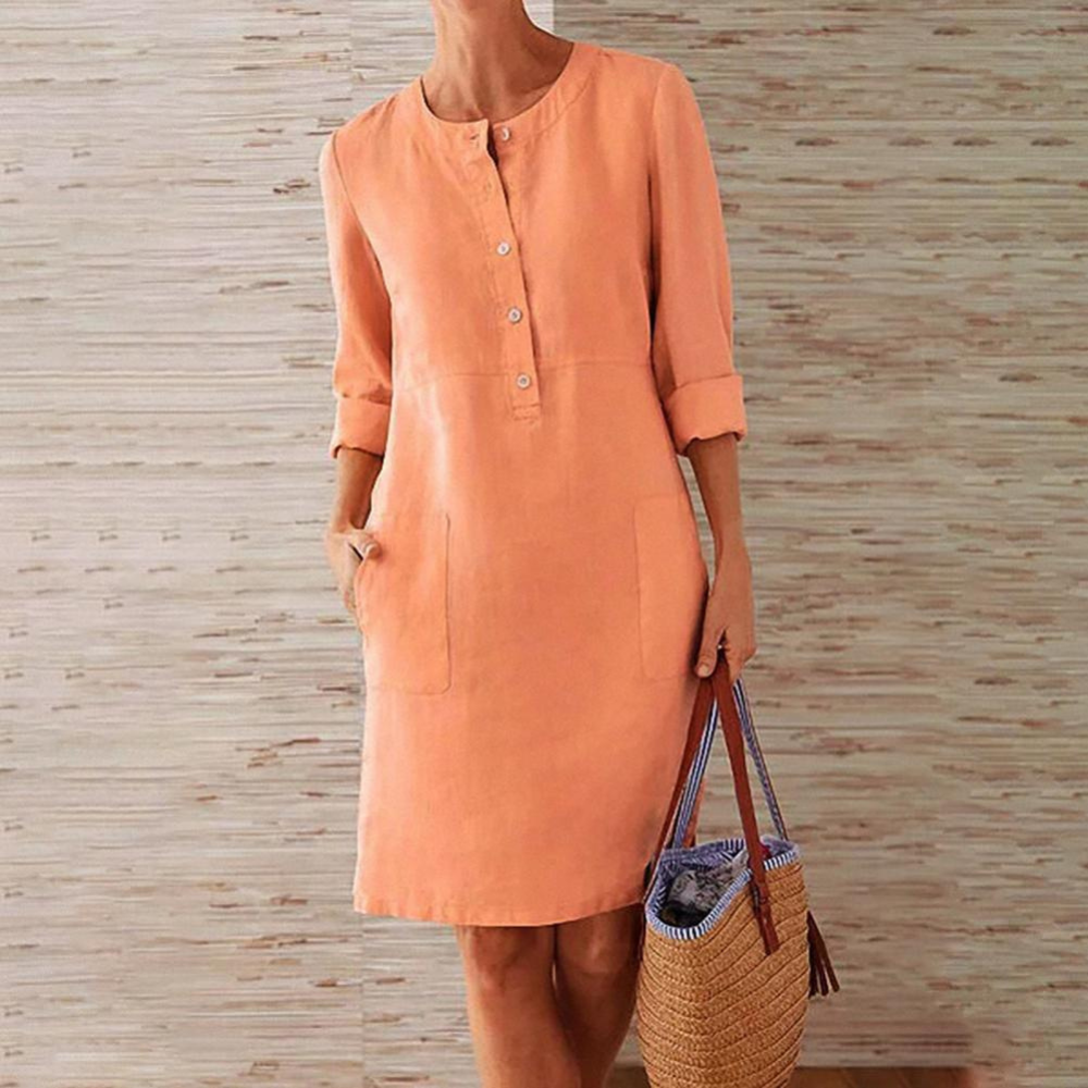 Adella | Langarm Shirtkleid | Mini