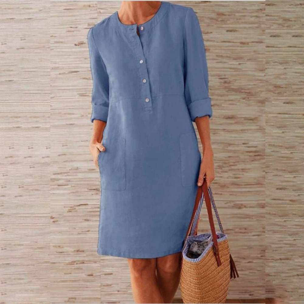 Adella | Langarm Shirtkleid | Mini