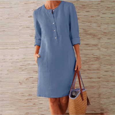Adella | Langarm Shirtkleid | Mini