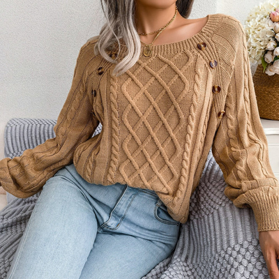 Jollie | Damen Pullover Stricken | Schwarzer