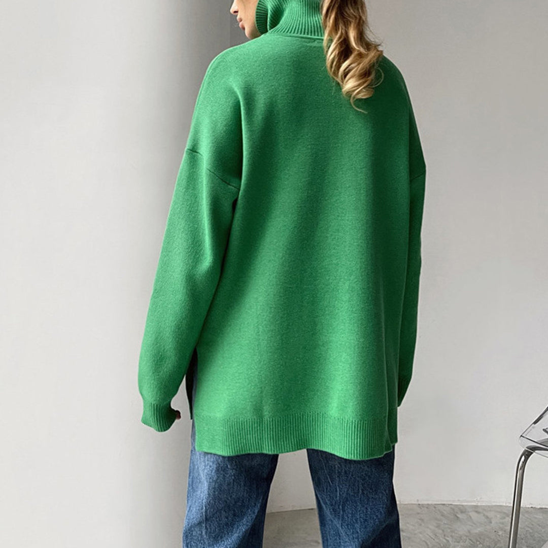 Kassidy | Damen Schwarz Rollkragenpullover | Strick