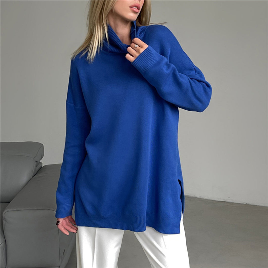 Kassidy | Damen Schwarz Rollkragenpullover | Strick