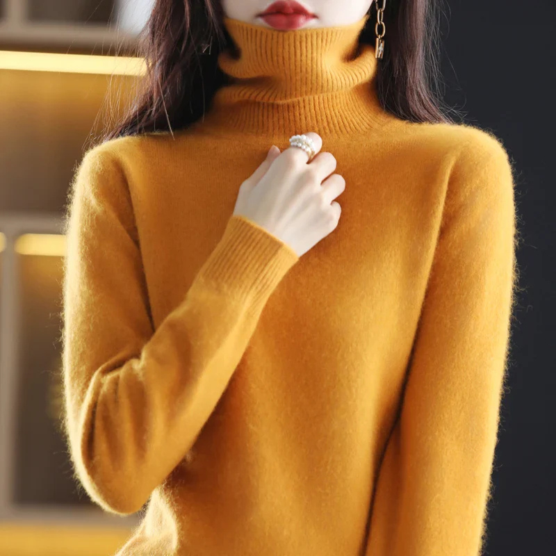 Josie | Damen Schwarz Rollkragenpullover | Strick