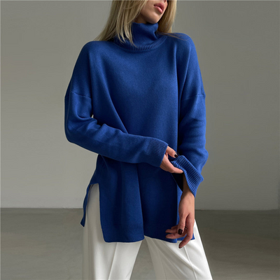 Kassidy | Damen Schwarz Rollkragenpullover | Strick