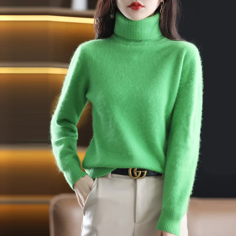 Josie | Damen Schwarz Rollkragenpullover | Strick