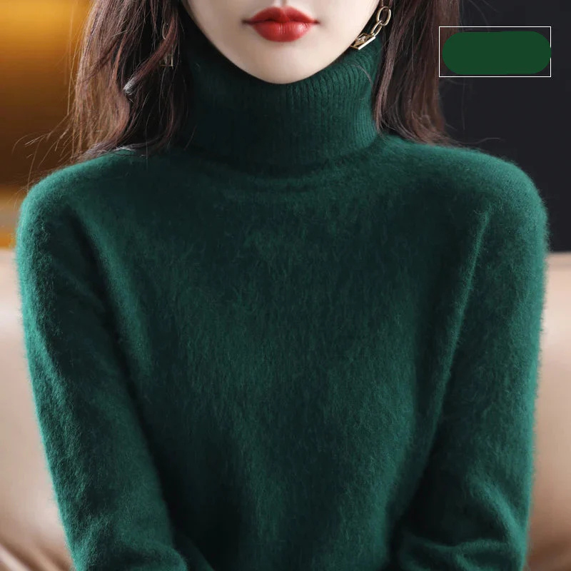 Josie | Damen Schwarz Rollkragenpullover | Strick