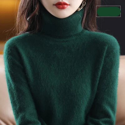 Josie | Damen Schwarz Rollkragenpullover | Strick